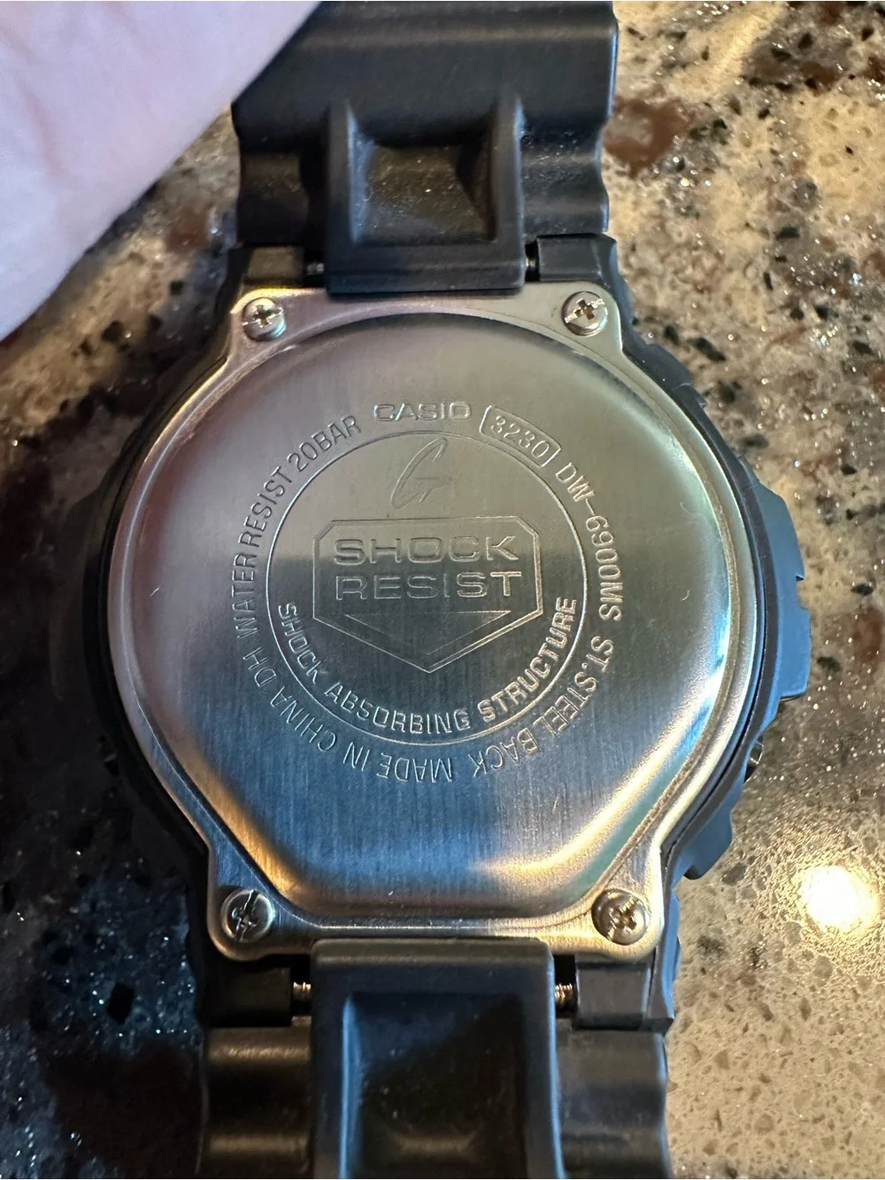 Casio G-Shock Digital Watch in Matte Black with Red Accent